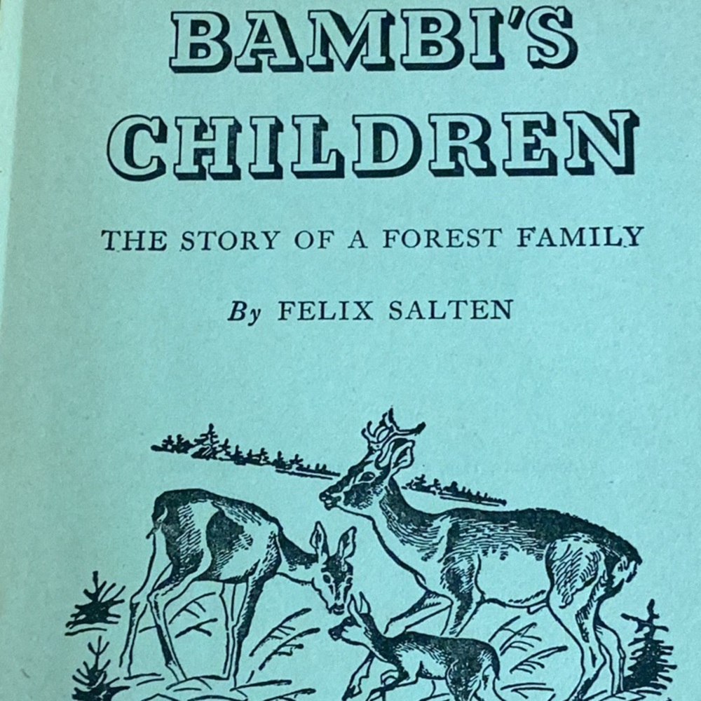 🦌  BAMBI’S CHILDREN 1939 Thrushwood Books VNVC FELIX SALTEN HardCover FICTION